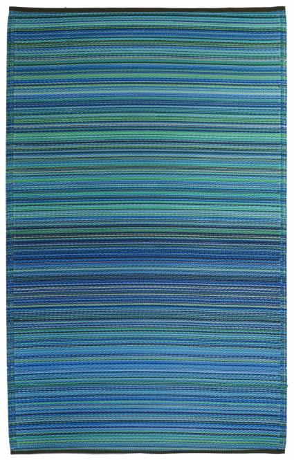 Garten im Quadrat OutdoorTeppich Cancun, Streifen blau Garten im Quadrat OutdoorTeppich Cancun, Streifen blau