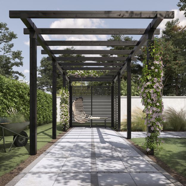 modern-holz-pergola-freistehend-komplett-bausatz-mit-sichtschutz-seitenteilen-ambiente modern-holz-pergola-freistehend-komplett-bausatz-mit-sichtschutz-seitenteilen-ambiente
