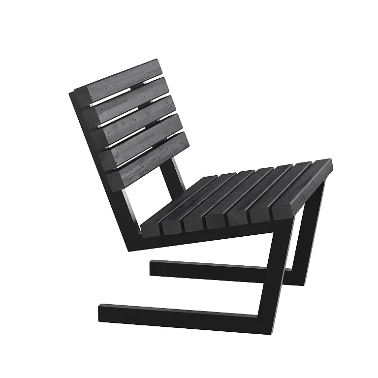 LOFT Schwarzer Gartensessel Holz