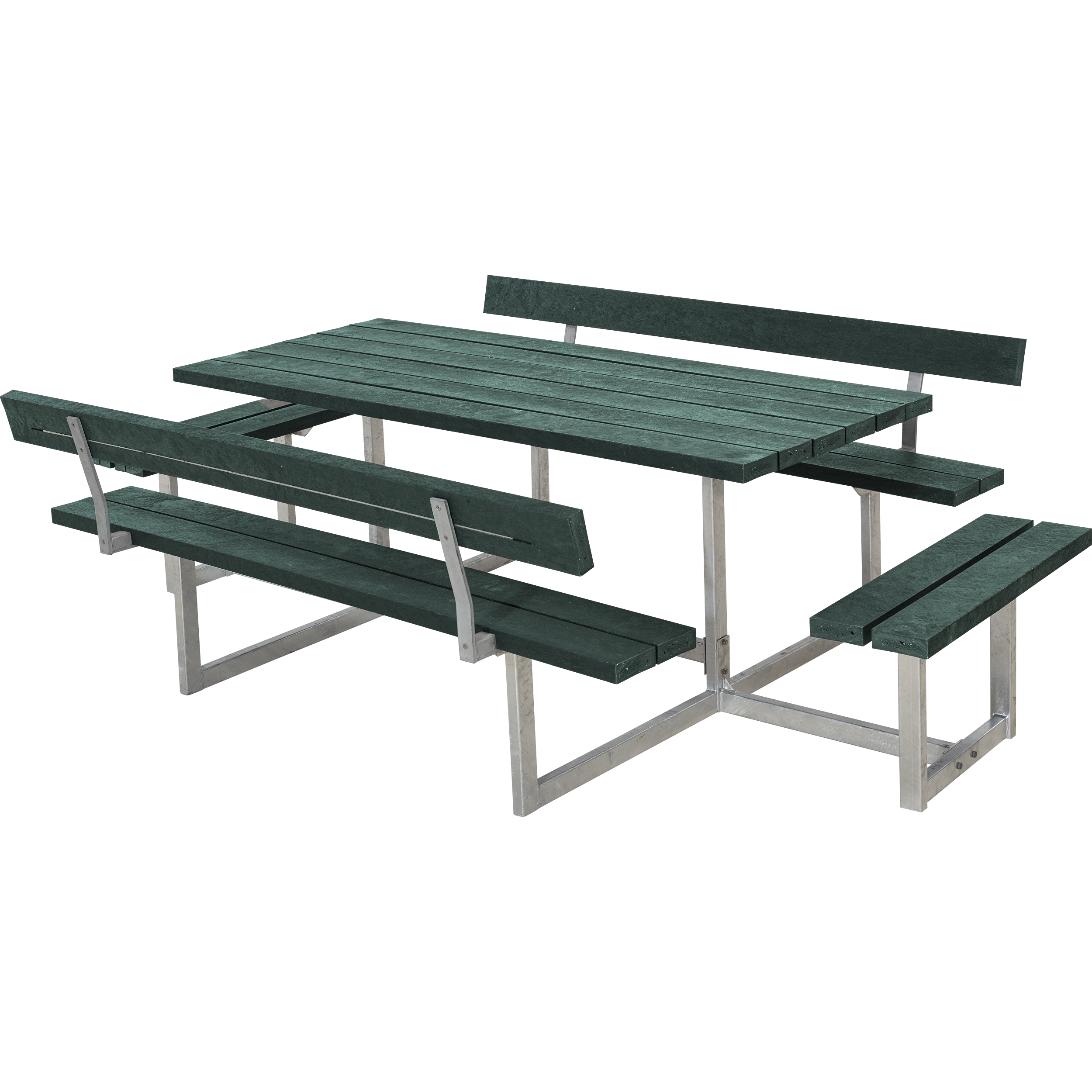 VARIO Outdoor-Sitzgruppe mit 8 Sitzplätzen und 2 Rückenlehnen, ReTex grün