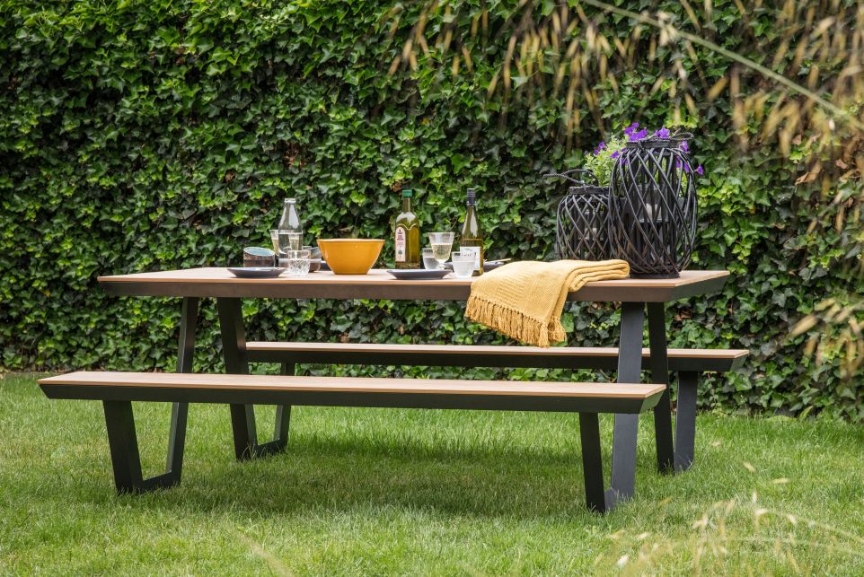 Outdoor-Sitzgarnitur München, extra groß, super pflegeleicht
