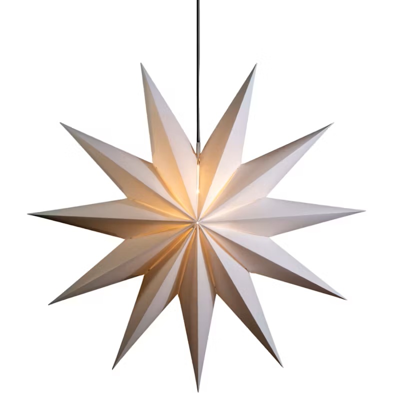 Weißer XXL-Leuchtstern Ø 100 cm, 11-Zacker, hängend für aussen