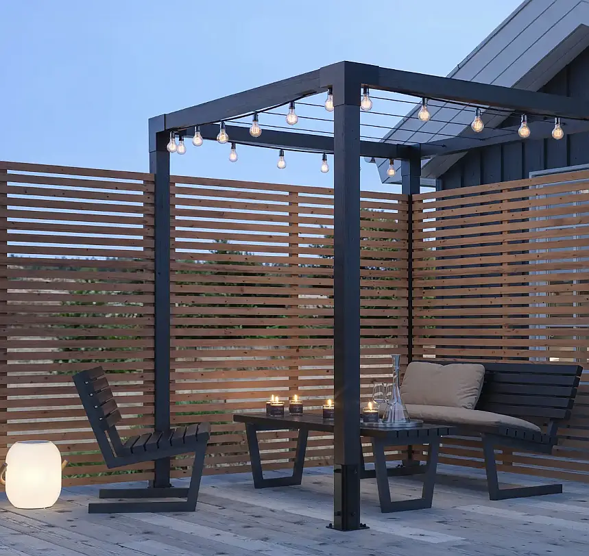 LOFT Schwarzer Gartensessel Holz