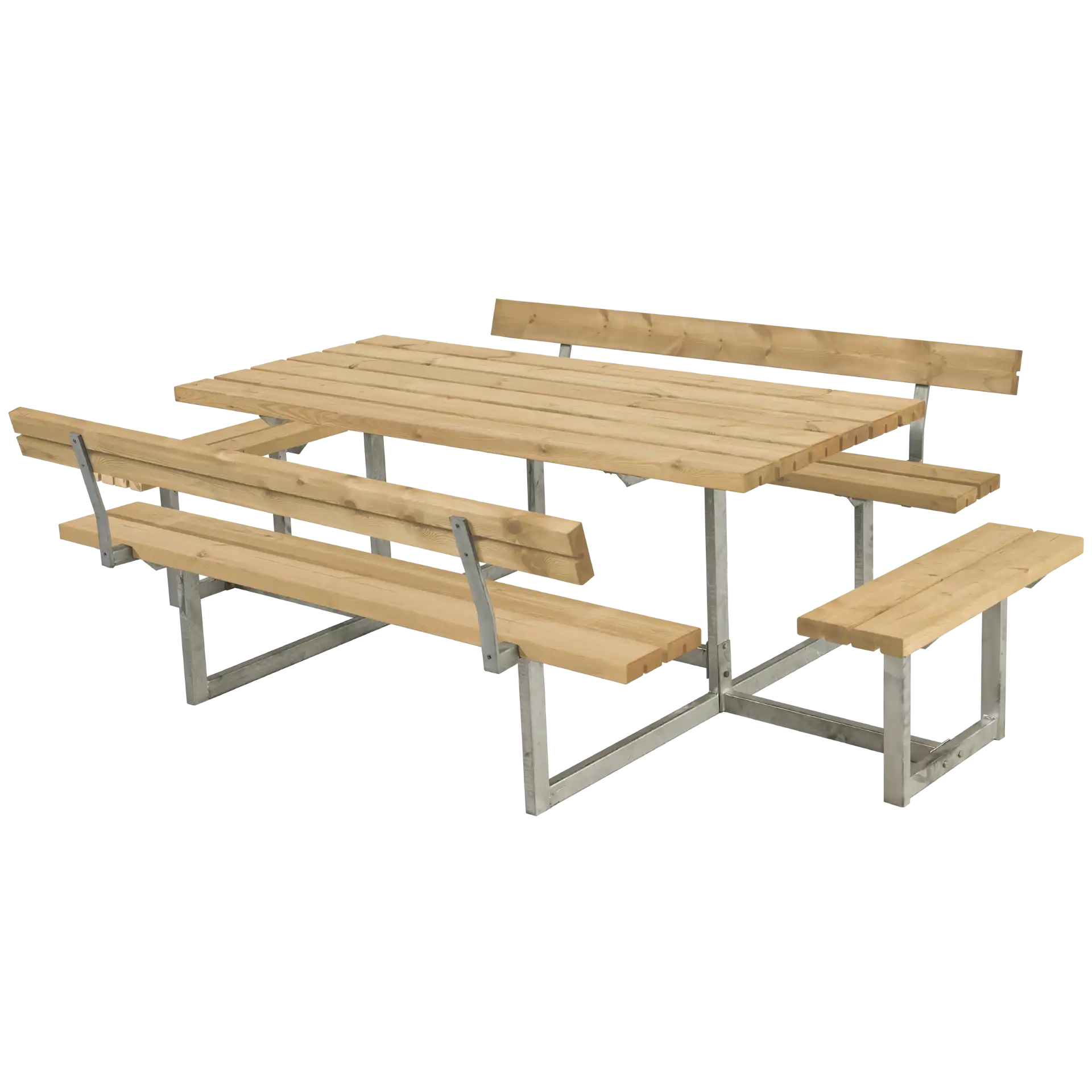 VARIO Outdoor-Sitzgruppe mit 8 Sitzplätzen und 2 Rückenlehnen,ThermoWood®