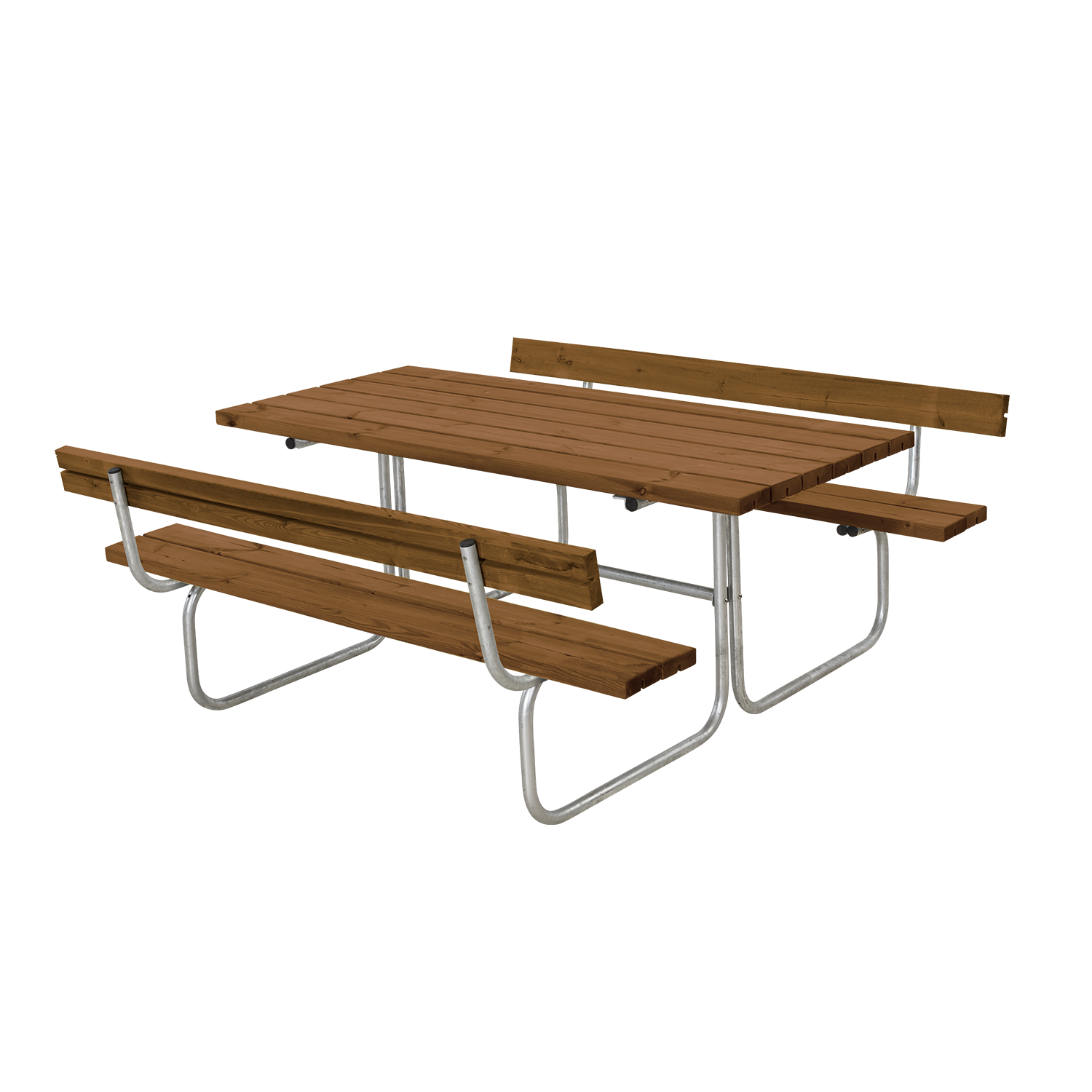 CLASSIQUE Outdoor-Sitzgruppe mit 2 Rückenlehnen, Massivholz in verschiedenen Farben