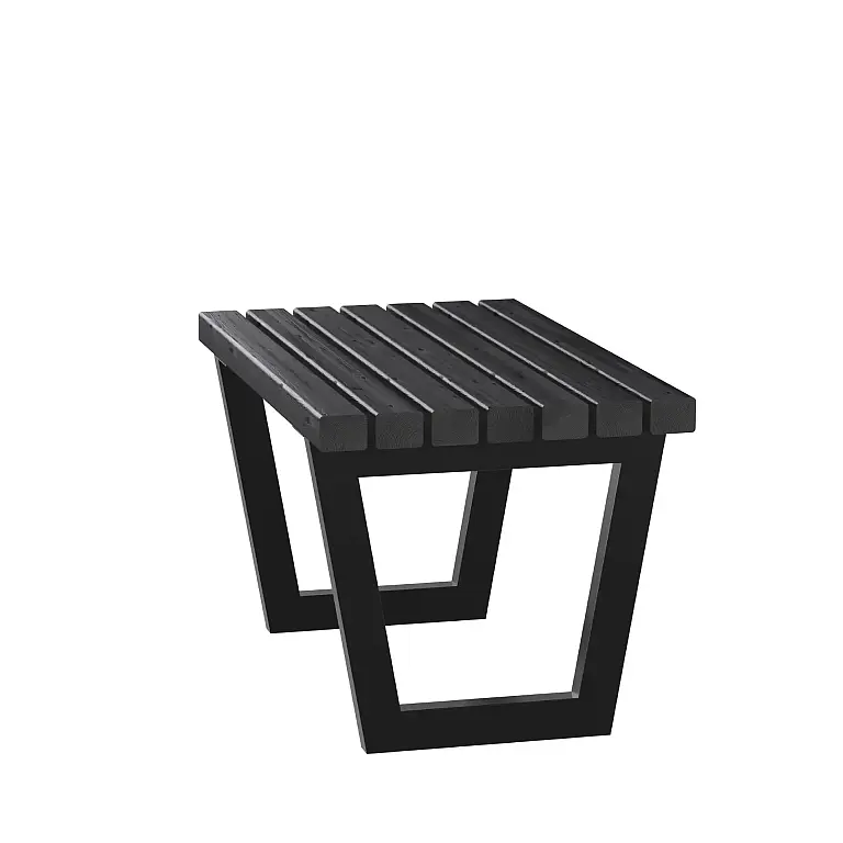 LOFT Hocker/Beistelltisch aus schwarzem Holz