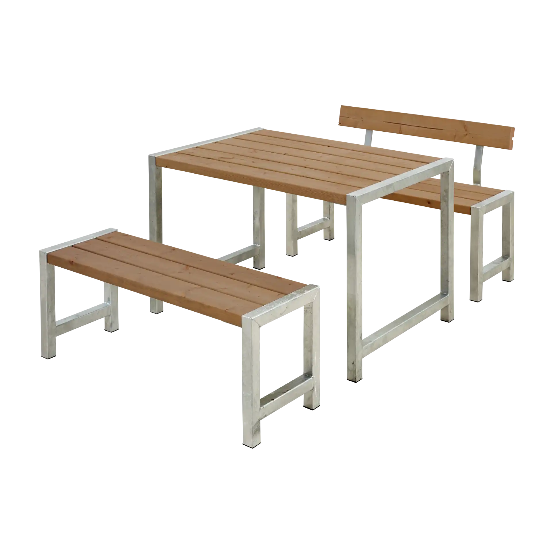 Balkon Sitzgarnitur 127 cm, Massivholz Farbauswahl, mit 1 Rückenlehne