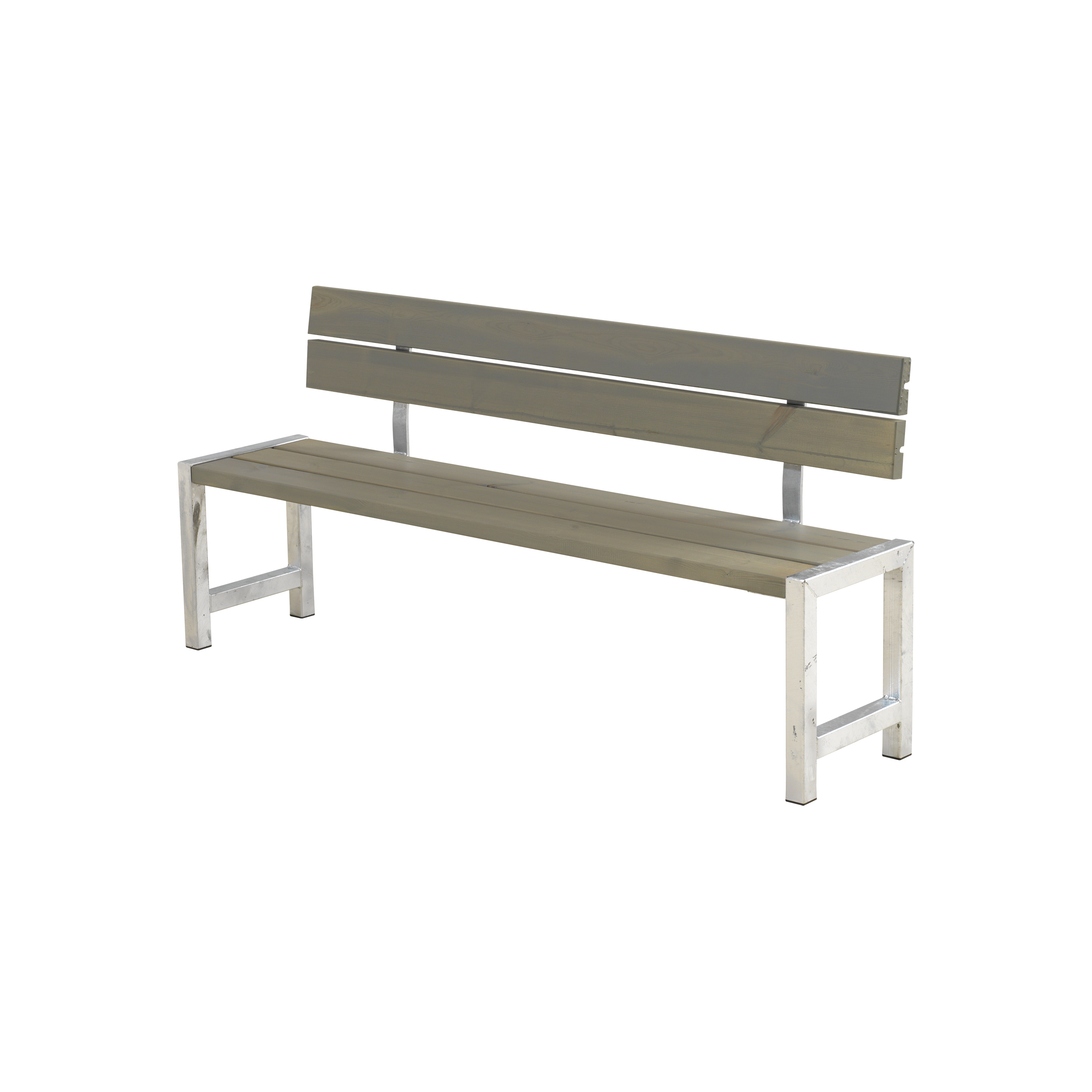 OSLO Gartenbank mit Rückenlehne, Holz grau