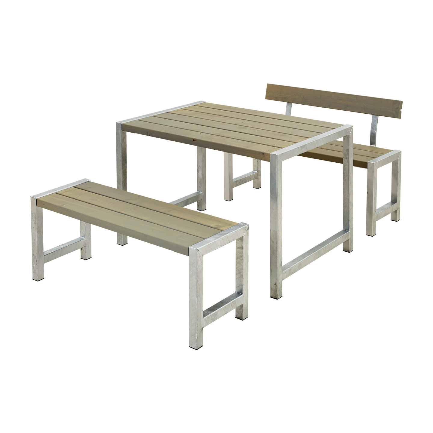 Balkon Sitzgarnitur 127 cm, Massivholz Farbauswahl, mit 1 Rückenlehne