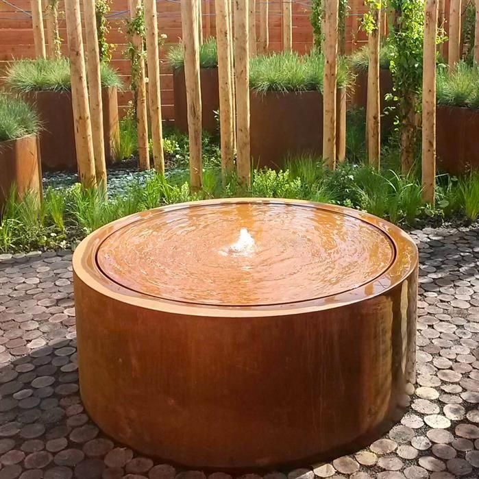 wassertisch-springbrunnen-corten-rund-garten wassertisch-springbrunnen-corten-rund-garten
