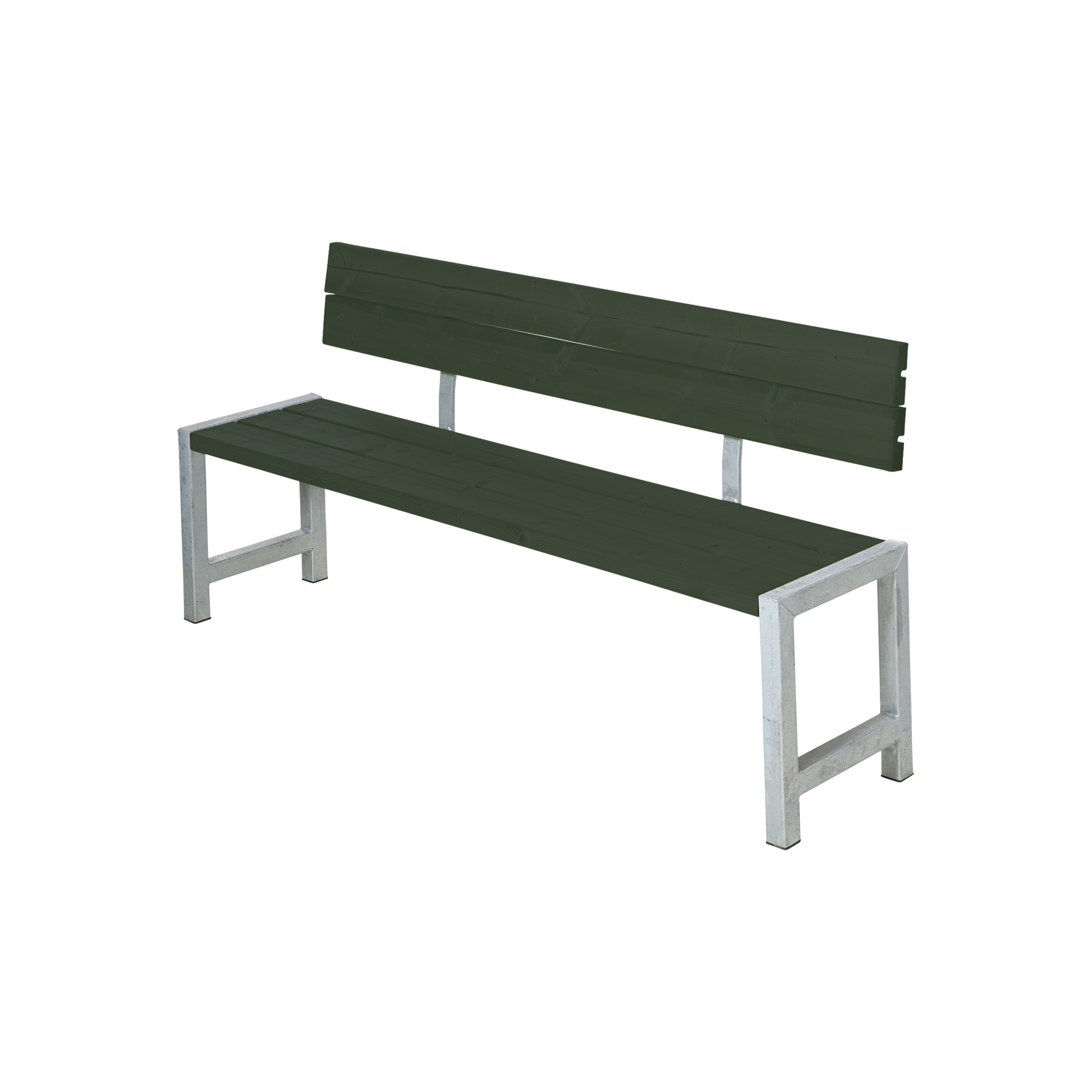 OSLO Gartenbank mit Rückenlehne, Holz grün