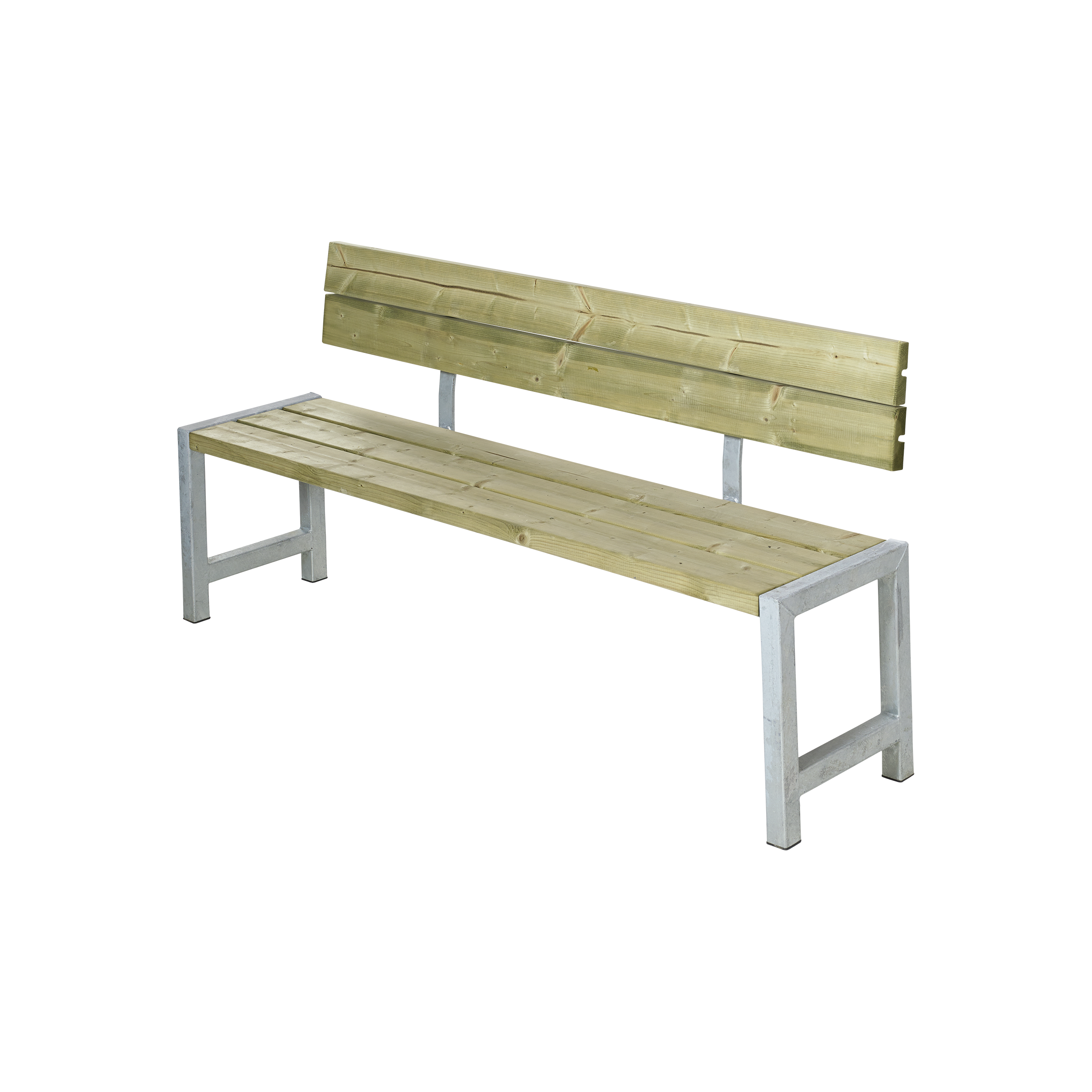 OSLO Gartenbank mit Rückenlehne, Holz natur