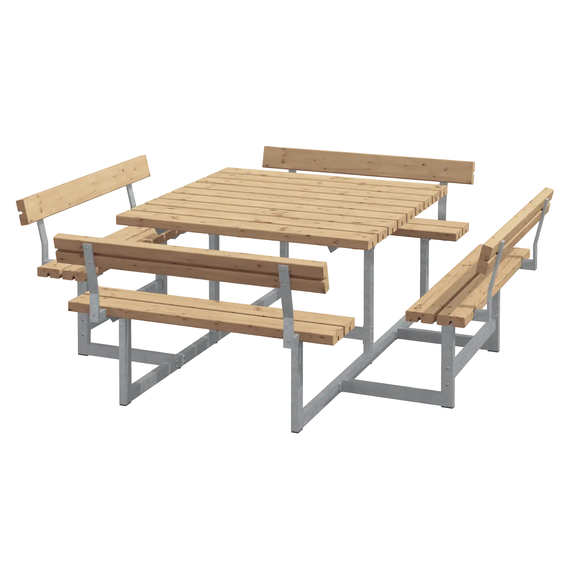 CUATRO Sitzgarnitur ThermoWood mit 4 Rückenlehnen