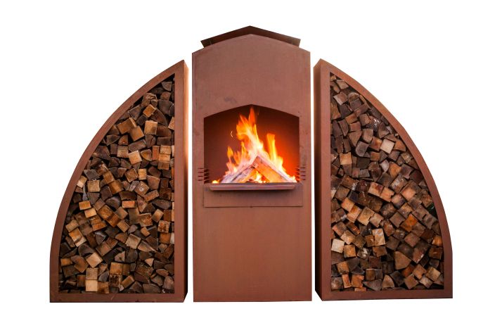 gartengrill-outdoor-ofen-terrassenkamin-holzlege-kaminholzregal-meridian-corten-rostig-metall gartengrill-outdoor-ofen-terrassenkamin-holzlege-kaminholzregal-meridian-corten-rostig-metall