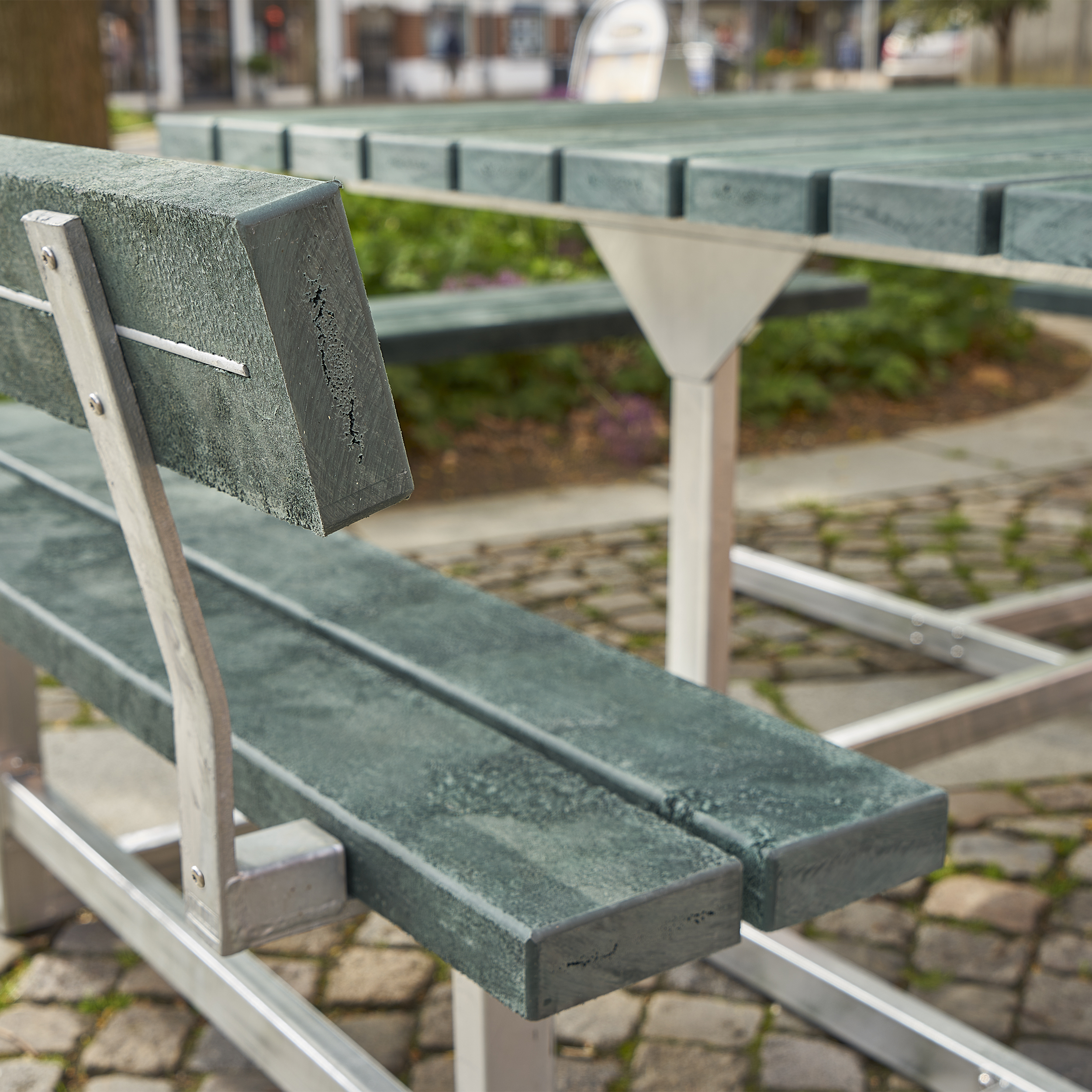 CUATRO Sitzgarnitur ReTex grün mit 4 Rückenlehnen