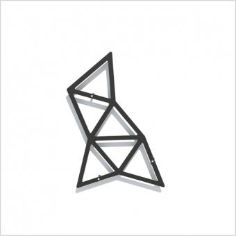Pyramid Rankhilfe, modernes Rankgitter, schwarz, Metall 53 x 62 cm