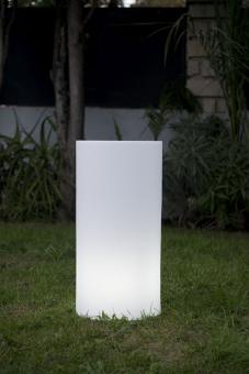 ALTY Gartenleuchte weiß Outdoor, Zylinderform, 70 cm Höhe 