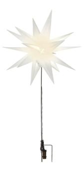 Weißer 3D-Leucht-Stern Ø 60 cm für Außen mit Erdspieß 