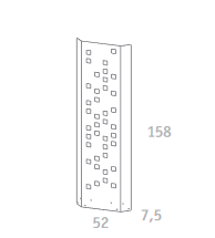 Separo Sichtschutz-System, Metall weiß, 5 Größen flexibel kombinierbar 52 x 158 cm