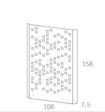 Separo Sichtschutz-System, Metall weiß, 5 Größen flexibel kombinierbar 108 x 158 cm