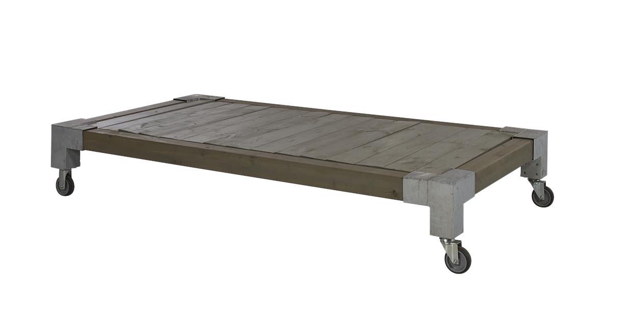 cubic tagesbett gartenliege daybed holz sonnenliege garten outdoor modern graubraun taupe 1