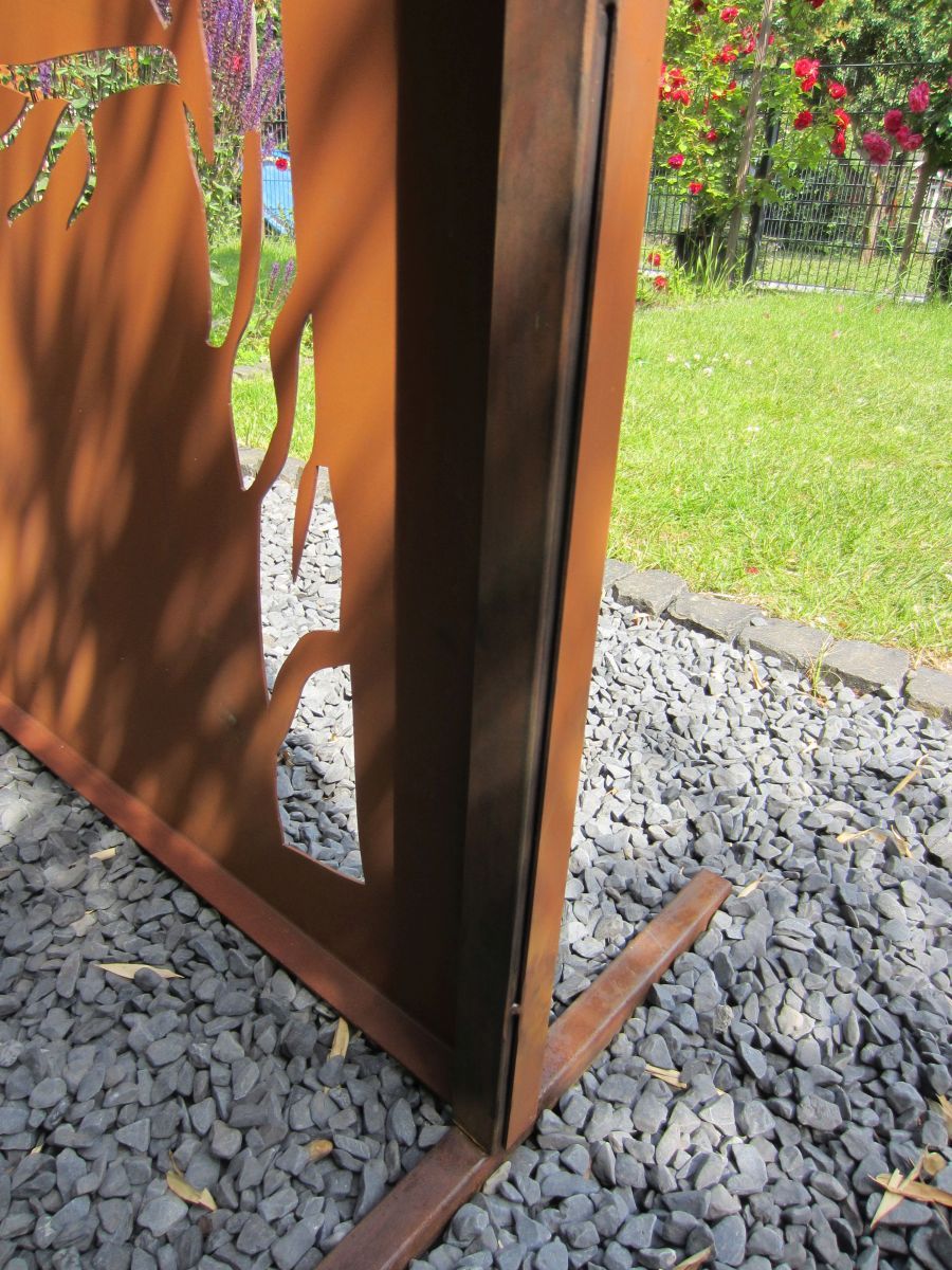 Luxus Sichtschutz Edelrost 180x200 Ebenbild